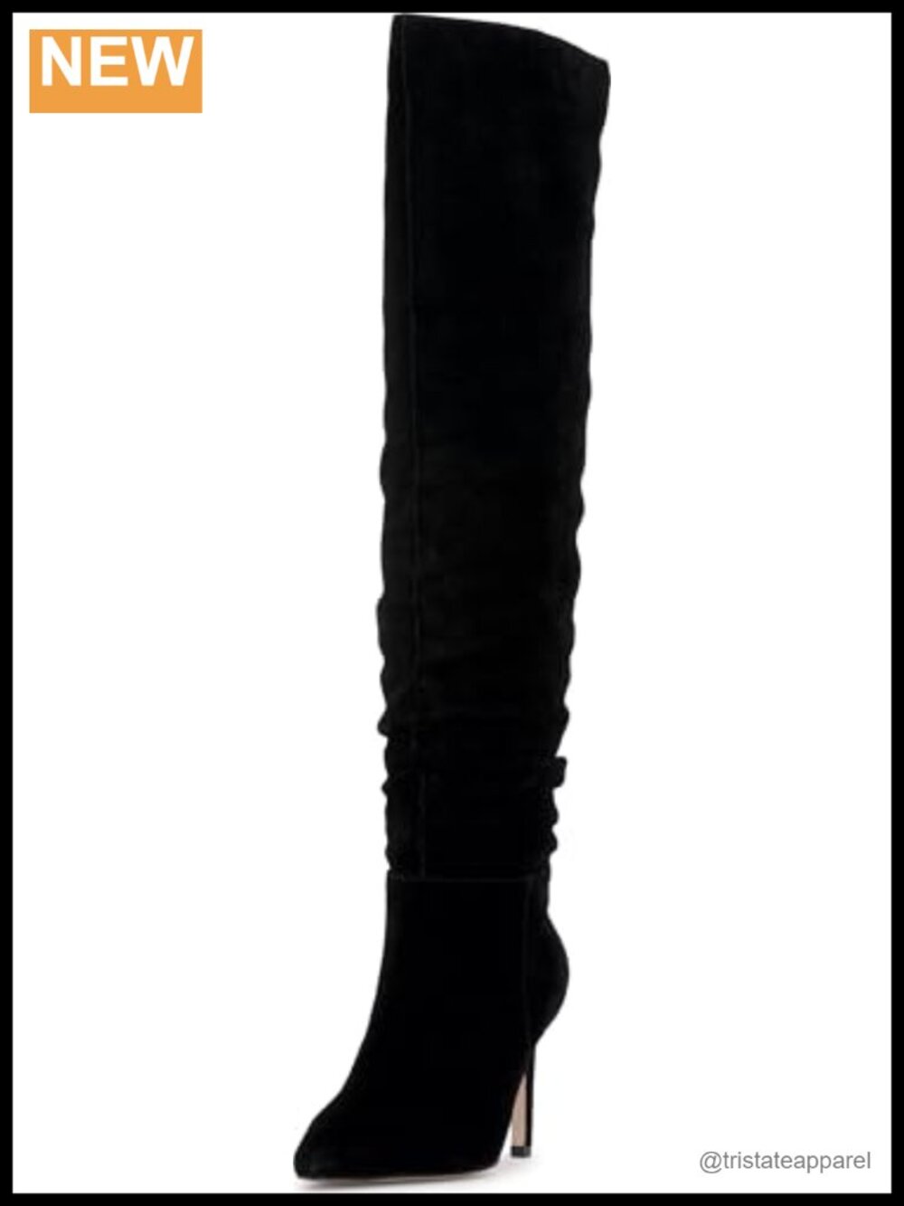 Over-the-Knee Suede Boots Stiletto Heel Pull-On Fall